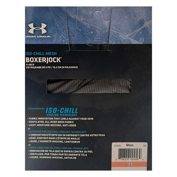M2-72 UNDERARMOUR NWT Men's IsoChill Mesh BoxerJock Underwear 9" Inseam Gray 3XL - Picture 9 of 10